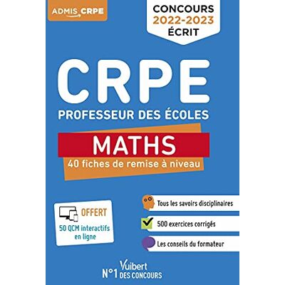 Eric Greff - GEBRAUCHT CRPE, professeur des écoles : maths, 40 fiches de remise à niveau : concours 2022-2023 écrit - Preis vom 19.07.2026 19:37:31 h Eric Greff - GEBRAUCHT CRPE, professeur des écoles : maths, 40 fiches de remise à niveau : concours 2022-2023 écrit - Preis vom 19.07.2026 19:37:31 h