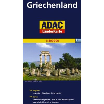 Collectif - GEBRAUCHT ADAC LänderKarte Griechenland 1:800 000: Register: Legende, Citypläne, Ortstegister mit Postleitzahlen. Karte: Sehenswürdigkeiten, Natur- und Nationalparks, lanfschaftlich schöne Strecken - Preis vom 06.08.2026 23:27:29 h Collectif - GEBRAUCHT ADAC LänderKarte Griechenland 1:800 000: Register: Legende, Citypläne, Ortstegister mit Postleitzahlen. Karte: Sehenswürdigkeiten, Natur- und Nationalparks, lanfschaftlich schöne Strecken - Preis vom 06.08.2026 23:27:29 h