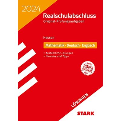 GEBRAUCHT STARK Lösungen zu Original-Prüfungen Realschulabschluss 2024 - Mathematik, Deutsch, Englisch - Hessen - Preis vom 01.08.2026 07:48:15 h GEBRAUCHT STARK Lösungen zu Original-Prüfungen Realschulabschluss 2024 - Mathematik, Deutsch, Englisch - Hessen - Preis vom 01.08.2026 07:48:15 h