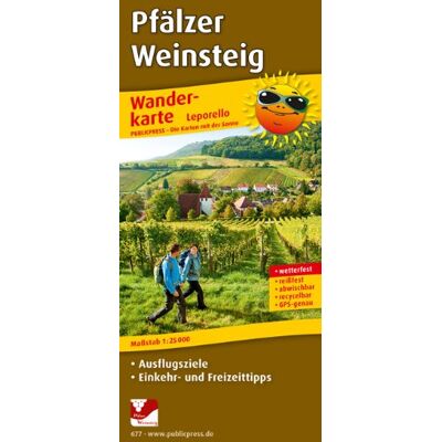 Publicpress - GEBRAUCHT Wanderkarte Pfälzer Weinsteig: Mit Ausflugszielen, Einkehr- & Freizeittipps, wetterfest, reißfest, abwischbar, GPS-genau. 1:25000 - Preis vom 18.07.2026 03:15:39 h Publicpress - GEBRAUCHT Wanderkarte Pfälzer Weinsteig: Mit Ausflugszielen, Einkehr- & Freizeittipps, wetterfest, reißfest, abwischbar, GPS-genau. 1:25000 - Preis vom 18.07.2026 03:15:39 h