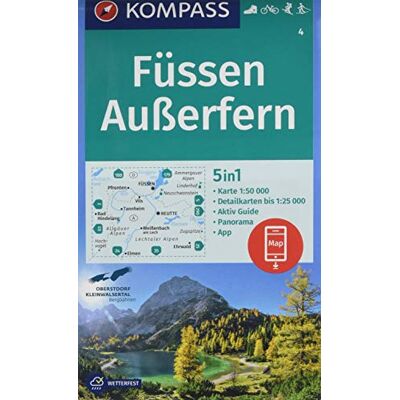 KOMPASS-Karten GmbH - GEBRAUCHT Füssen, Außerfern: 5in1 Wanderkarte 1:50000 mit Panorama, Aktiv Guide und Detailkarten inklusive Karte zur offline Verwendung in der KOMPASS-App. ... Langlaufen. (KOMPASS-Wanderkarten, Band 4) - Preis vom 18.07.2026 03:15:3 KOMPASS-Karten GmbH - GEBRAUCHT Füssen, Außerfern: 5in1 Wanderkarte 1:50000 mit Panorama, Aktiv Guide und Detailkarten inklusive Karte zur offline Verwendung in der KOMPASS-App. ... Langlaufen. (KOMPASS-Wanderkarten, Band 4) - Preis vom 18.07.2026 03:15:3