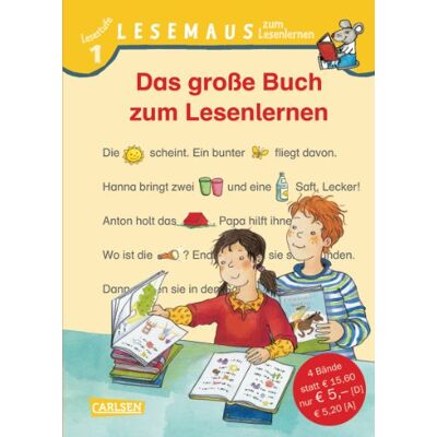 Manuela Mechtel - GEBRAUCHT LESEMAUS zum Lesenlernen Sammelbände: Das große Buch zum Lesenlernen: LESEMAUS zum Lesenlernen Stufe 1 - Preis vom 20.07.2026 19:39:57 h Manuela Mechtel - GEBRAUCHT LESEMAUS zum Lesenlernen Sammelbände: Das große Buch zum Lesenlernen: LESEMAUS zum Lesenlernen Stufe 1 - Preis vom 20.07.2026 19:39:57 h
