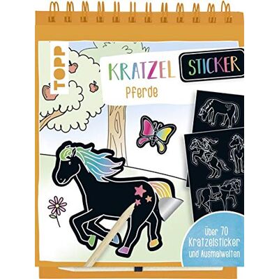 frechverlag - GEBRAUCHT Kratzel-Stickerbuch Pferde: Kratzelbuch mit über 70 Stickern zum Kratzeln, 32 Ausmalseiten und Holz-Kratzstift - Preis vom 27.08.2026 12:34:34 h frechverlag - GEBRAUCHT Kratzel-Stickerbuch Pferde: Kratzelbuch mit über 70 Stickern zum Kratzeln, 32 Ausmalseiten und Holz-Kratzstift - Preis vom 27.08.2026 12:34:34 h