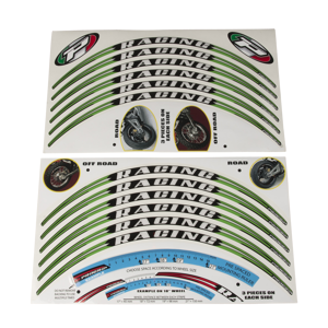 Felgenaufkleber Stripes Progrip 12er-Pack Grün