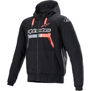 Motorradhoodie Alpinestars Chrome Ignition Schwarz-Rot L