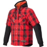 Motorradshirt Alpinestars MO.ST.EQ Tartan Feuerrot-Schwarz M