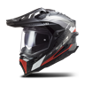 Adventurehelm LS2 MX701 C EXPLORER Frontier Glänzend Titanium-Rot XS 53-54cm