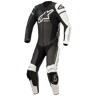 Lederanzug Alpinestars GP Force Phantom Schwarz-Weiß-Metallisch-Grau 1-teilig