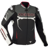 Motorradjacke Bering Fight-R Schwarz-Weiß-Grau