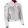 Motorradjacke Acerbis Ramsey mit Belüftung Damen Grau-Rosa