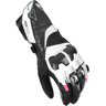 Motorradhandschuhe Macna Protego Schwarz-Weiß-Rosa Damen