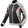 Motorradjacke Rev'It! Torque 2 H2O Ladies Schwarz-Hellgrau Damen