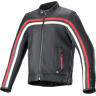 Motorradjacke Alpinestars Dyno Leather Schwarz-Rubinrot-Ecru