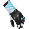 Motorradhandschuhe Macna Krown Schwarz-Hellgrau-Blau Damen