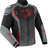 Motorradjacke Bering Gang Schwarz-Grau-Rot