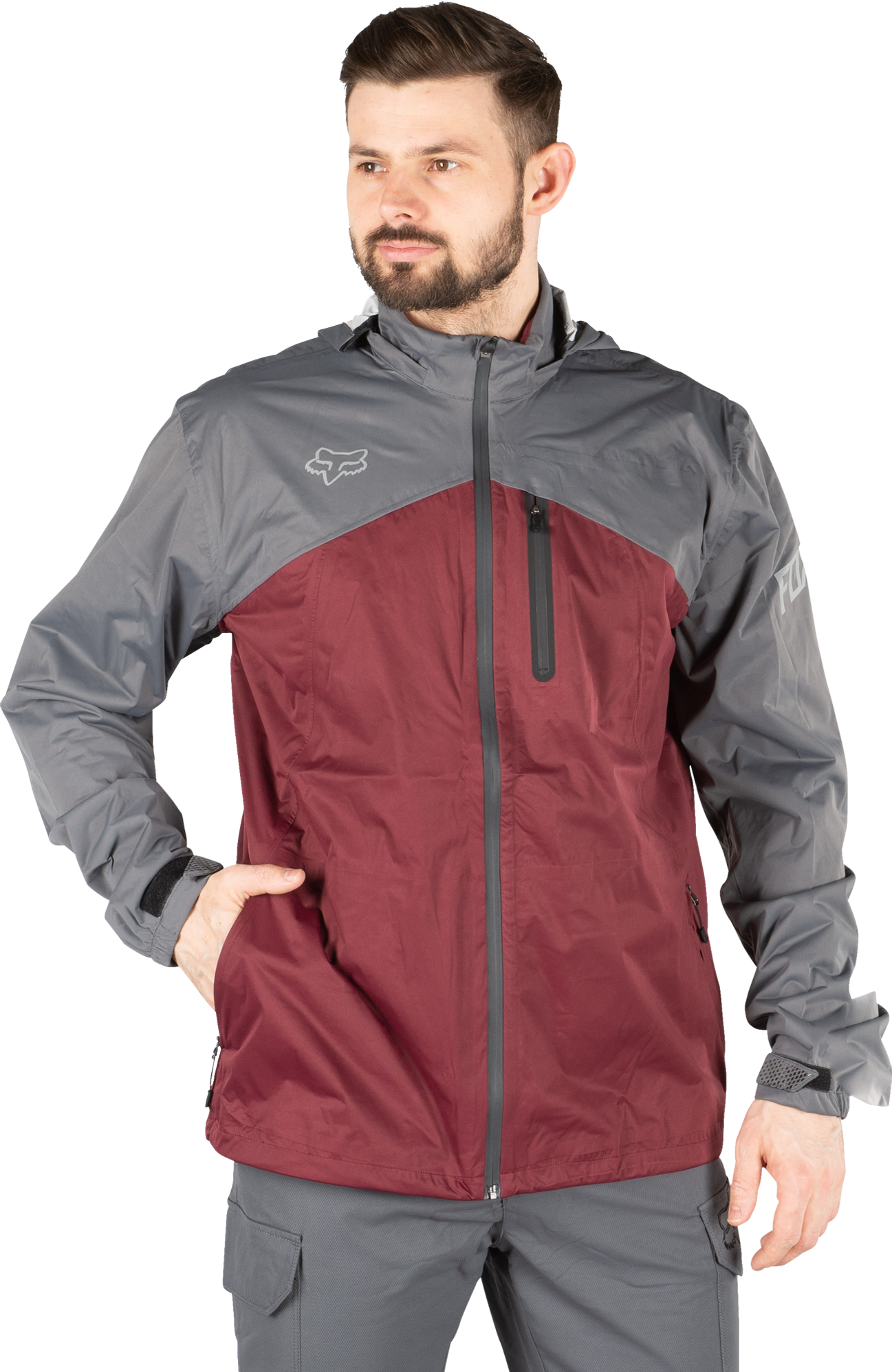 FOX Jacke Fox Ys City Slicker Grau-Rot