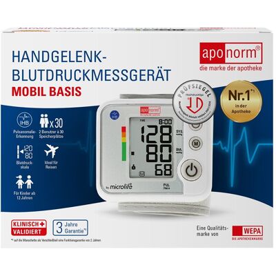 Aponorm Blutdruckmessgerät Mobil Basis Handgelenk 1 St Gerät Aponorm Blutdruckmessgerät Mobil Basis Handgelenk 1 St Gerät