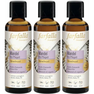 Farfalla Bio-Pflegeöl Mandel 75 ml x3 3x75 Hautöl Farfalla Bio-Pflegeöl Mandel 75 ml x3 3x75 Hautöl