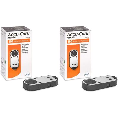 Accu-Chek Mobile Testkassette 2x 2x50 St Teststreifen Accu-Chek Mobile Testkassette 2x 2x50 St Teststreifen