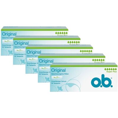 O.b. Tampons super plus 5er-Pack 5x32 St Tampon O.b. Tampons super plus 5er-Pack 5x32 St Tampon
