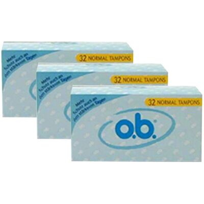O.b. Tampons normal 3er-Pack 3x32 St Tampon O.b. Tampons normal 3er-Pack 3x32 St Tampon