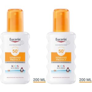 2x Eucerin® Sensitive Protect Kids Sun Spray LSF 50+ 2x200 ml 2x Eucerin® Sensitive Protect Kids Sun Spray LSF 50+ 2x200 ml
