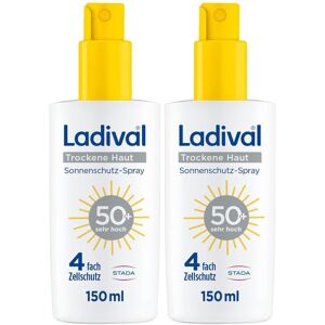 Ladival trockene Haut Sonnenschutz-Spray LSF 50+ x2 2x150 ml Spray Ladival trockene Haut Sonnenschutz-Spray LSF 50+ x2 2x150 ml Spray