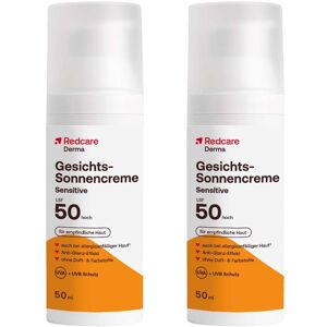 Redcare von Shop Apotheke Redcare Derma Gesichts-Sonnencreme Sensitive LSF 50 x2 2x50 ml Creme Redcare von Shop Apotheke Redcare Derma Gesichts-Sonnencreme Sensitive LSF 50 x2 2x50 ml Creme