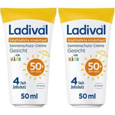 Ladival Empfindliche Kinderhaut Sonnenschutz-Creme LSF 50+ x2 2x50 ml Creme Ladival Empfindliche Kinderhaut Sonnenschutz-Creme LSF 50+ x2 2x50 ml Creme