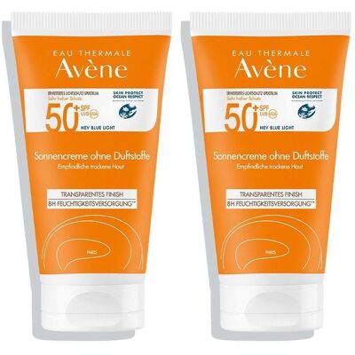 Avene Sonnencreme SPF 50+ ohne Duftstoffe 2x 2x50 ml Creme Avene Sonnencreme SPF 50+ ohne Duftstoffe 2x 2x50 ml Creme