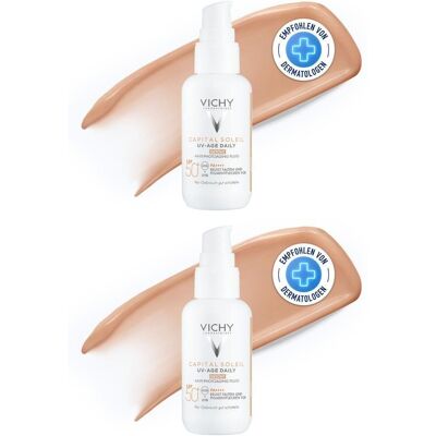 Vichy Capital Soleil UV-Age getönt LSF 50+ 2x 2x40 ml Flüssigkeit Vichy Capital Soleil UV-Age getönt LSF 50+ 2x 2x40 ml Flüssigkeit