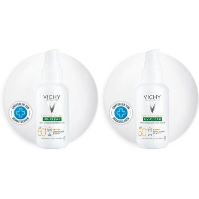 Vichy Capital Soleil UV-Clear LSF 50+ 2x 2x40 ml Flüssigkeit Vichy Capital Soleil UV-Clear LSF 50+ 2x 2x40 ml Flüssigkeit