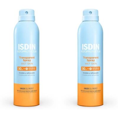 Isdin Fotoprotector Wet Skin Spray LSF 30 2x 2x250 ml Isdin Fotoprotector Wet Skin Spray LSF 30 2x 2x250 ml