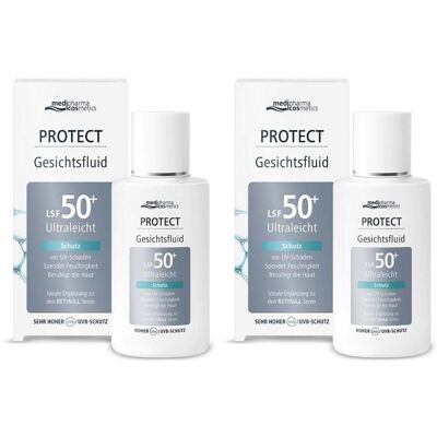 Medipharma cosmetics Protect Gesichtsfluid LSF 50+ 2x 2x50 ml Creme Medipharma cosmetics Protect Gesichtsfluid LSF 50+ 2x 2x50 ml Creme