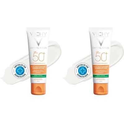 Vichy Capital Soleil matt.Sonnenpflege Cre.LSF 50+ 2x 2x50 ml Sonnenschutzcreme Vichy Capital Soleil matt.Sonnenpflege Cre.LSF 50+ 2x 2x50 ml Sonnenschutzcreme