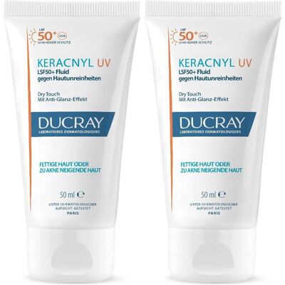 Ducray Keracnyl UV Fluid SPF 50+ 2x 2x50 ml Ducray Keracnyl UV Fluid SPF 50+ 2x 2x50 ml