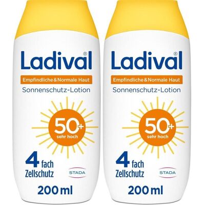 Ladival empfindliche & normale Haut Lotion LSF 50+ 2x 2x200 ml Ladival empfindliche & normale Haut Lotion LSF 50+ 2x 2x200 ml