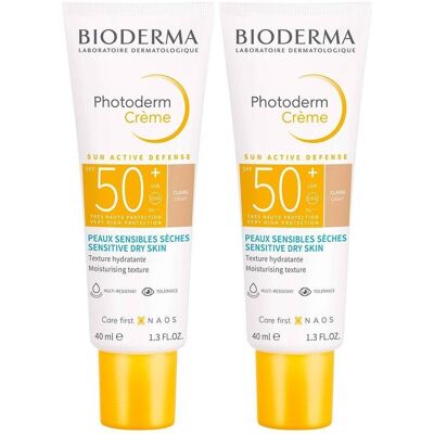 Bioderma Photoderm Creme SPF 50+ hell 2x 2x40 ml Bioderma Photoderm Creme SPF 50+ hell 2x 2x40 ml