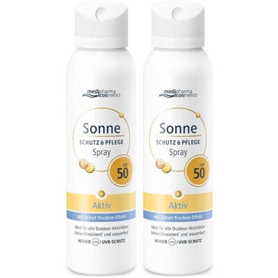medipharma cosmetics Sonne Schutz & Pflege Aktiv Aerosol-Spray LSF 50 2x 2x150 ml Spray medipharma cosmetics Sonne Schutz & Pflege Aktiv Aerosol-Spray LSF 50 2x 2x150 ml Spray