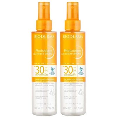 Bioderma Photoderm Eau solaire Bronz Spray SPF 30 2x 2x200 ml Bioderma Photoderm Eau solaire Bronz Spray SPF 30 2x 2x200 ml