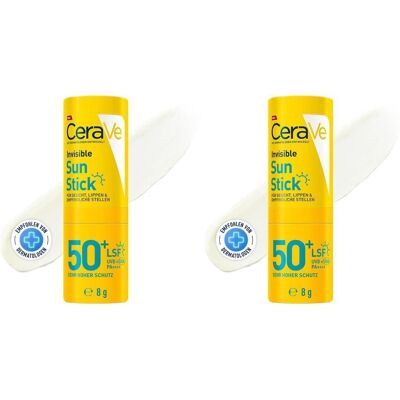 Cerave Sonnenschutz Stick SPF 50+ 2x 2x8 g Stifte Cerave Sonnenschutz Stick SPF 50+ 2x 2x8 g Stifte