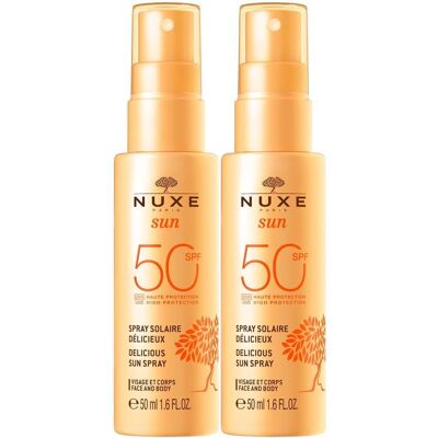 Nuxe Sun Sonnenspray Gesicht & Körper LSF 50 2x 2x50 ml Creme Nuxe Sun Sonnenspray Gesicht & Körper LSF 50 2x 2x50 ml Creme