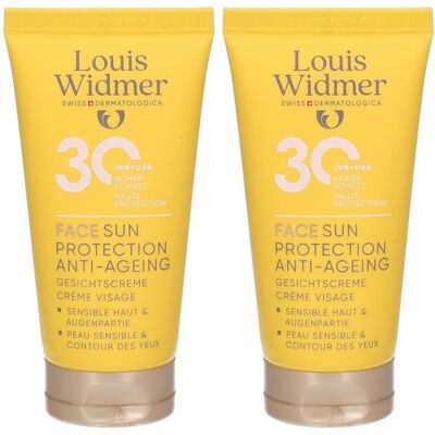 Louis Widmer Widmer Sun Face Protection Anti-Age UV 30 o.P. 2x 2x50 ml Creme Louis Widmer Widmer Sun Face Protection Anti-Age UV 30 o.P. 2x 2x50 ml Creme