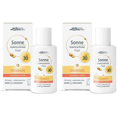 medipharma cosmetics Sonne Schutz & Pflege Fluid ultraleicht LSF 30 2x 2x50 ml Lotion medipharma cosmetics Sonne Schutz & Pflege Fluid ultraleicht LSF 30 2x 2x50 ml Lotion