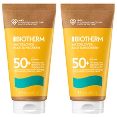 Biotherm Waterlover Anti-Aging Sonnencreme LSF 50 2x 2x50 ml Creme Biotherm Waterlover Anti-Aging Sonnencreme LSF 50 2x 2x50 ml Creme