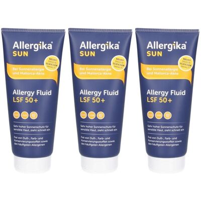 Allergika SUN Protect Action Fluid LSF 50+ x3 3x200 ml Creme Allergika SUN Protect Action Fluid LSF 50+ x3 3x200 ml Creme