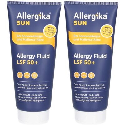 Allergika SUN Protect Action Fluid LSF 50+ x2 2x200 ml Creme Allergika SUN Protect Action Fluid LSF 50+ x2 2x200 ml Creme