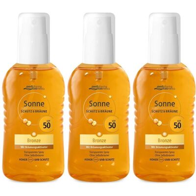 medipharma cosmetics Sonne Schutz & Bräune Spray bronze LSF 50 x3 3x200 ml medipharma cosmetics Sonne Schutz & Bräune Spray bronze LSF 50 x3 3x200 ml