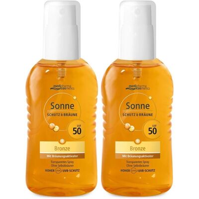 medipharma cosmetics Sonne Schutz & Bräune Spray bronze LSF 50 x2 2x200 ml medipharma cosmetics Sonne Schutz & Bräune Spray bronze LSF 50 x2 2x200 ml