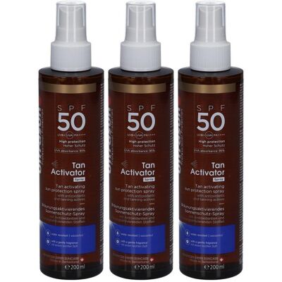 Ultrasun Tan Activator Spray SPF 50 x3 3x200 ml Gel Ultrasun Tan Activator Spray SPF 50 x3 3x200 ml Gel